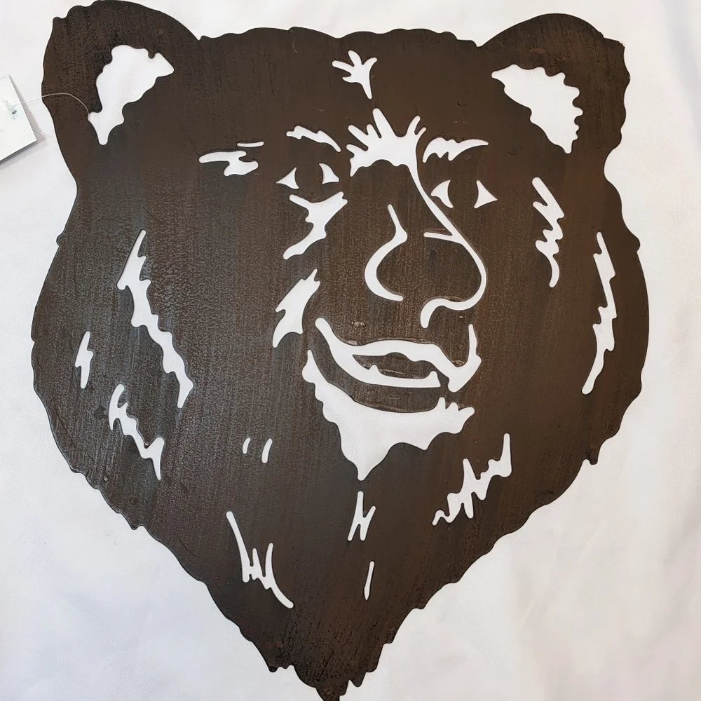Bear Metal Cutout Wall Decor